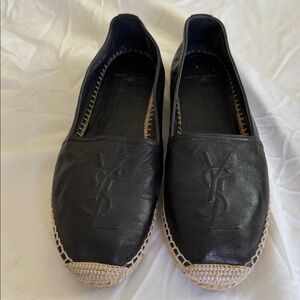 Saint Laurent Black Leather Loafers